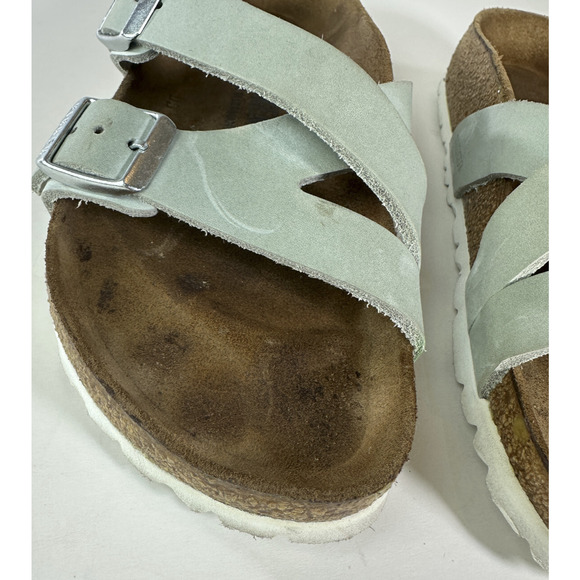 Birkenstock YAo Slide Sandals Aqua Leather Strappy Buckle Size 36 Women's US 5 - Picture 5 of 15